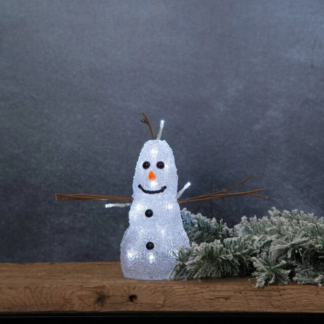 Snowman Standing Christmas Decoration Light Battery Powered 20x Cool