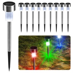 Cuqoo Solar Garden Stake Lights – 10 Pack Colourchanging Led,