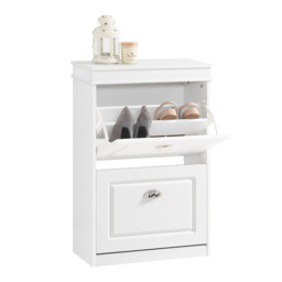 Sobuy 2 Flip-drawers Shoe Cabinet Storage Cupboard Organizer