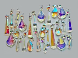Ab Chandelier Droplets Iridescent Crystals Beads Spare Light Prisms