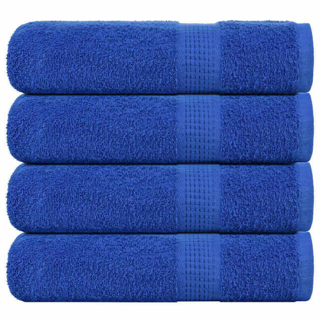 Hand Towels 4 Pcs Blue 50x100 Cm 360 Gsm 100% Cotton Vidaxl