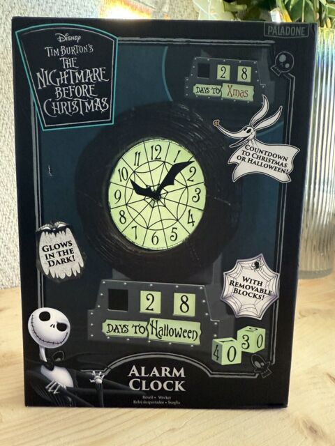 Nightmare Before Christmas Countdown Alarm Clock Halloween Disney Glow