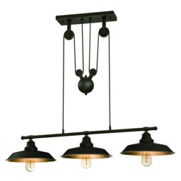 3 Light Island Pulley Pendant Iron Hill Oil Rubbed Bronze By