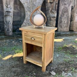 Recycled Teak Classic Bedside Table Handmade Bali Wooden Furniture