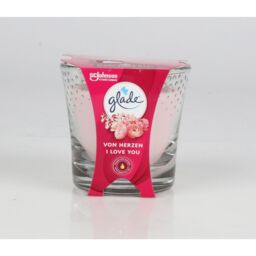 Glade Scented Candle 129g Von Herzen Glass Fresh Room Scent Inside
