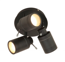 Bathroom Light Black Scorpius 3 Spot Plate Matt Ip44 Spa