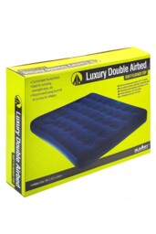 Luxury Double Air Bed Mattress Flocked For Camping Travel Caravan Tent