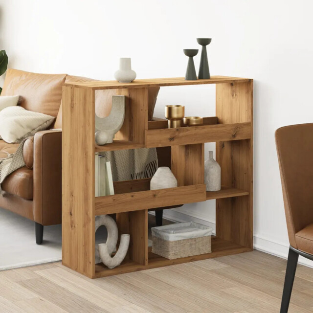 Room Divider Artisian Oak 100x33x94.5 Cm Engineered Wood Vidaxl