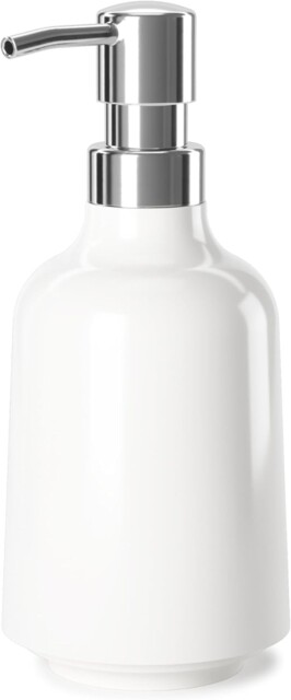 Umbra Step Soap Dispenser - White Melamine Bath Accessory, 384 Ml