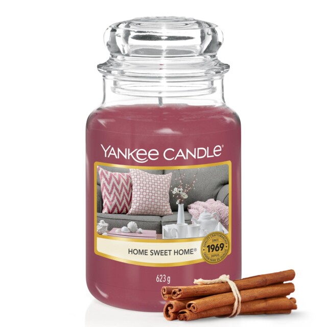 Yankee Candle Scented - Home Sweet Large Jar Candle, Maroon