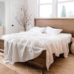 100% Linen Basic Style Super Soft Flat Top Sheet (double 228 X 255 Cm,