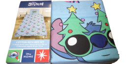 Disney Stitch Fa La La La Christmas Size Single Duvet Cover Bedding