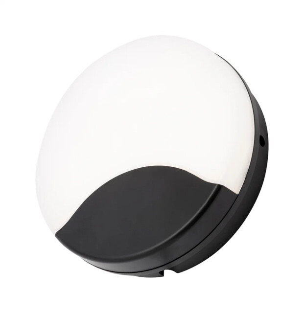 Outdoor Light Black Turus Led Bulkhead Round Ip65 3000k 4000k 6000k