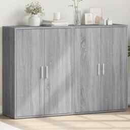 Sideboards 2 Pcs Grey Sonoma 60x31x84 Cm Engineered Wood Vidaxl