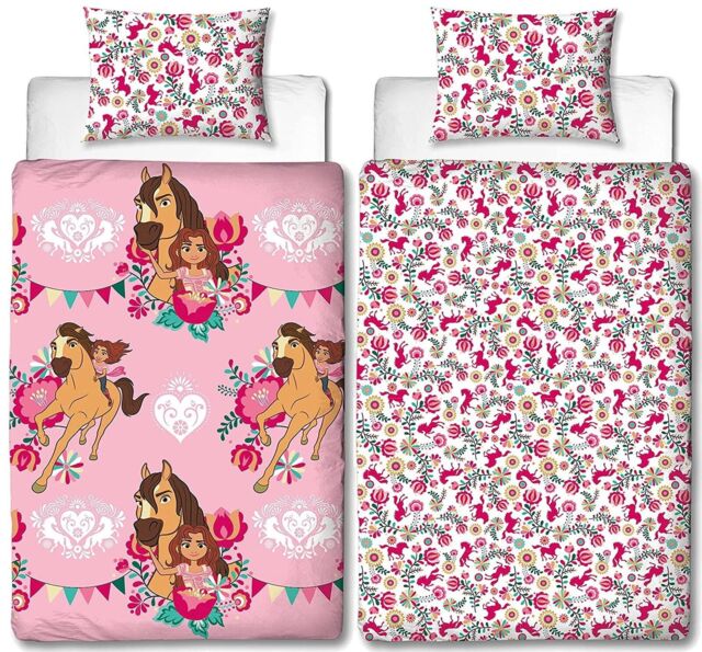 Spirit Single Duvet Cover Reversible 2in1 Bedding Set Lucky Horse