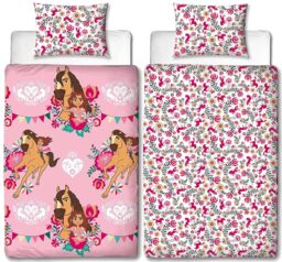 Spirit Single Duvet Cover Reversible 2in1 Bedding Set Lucky Horse