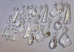 Sets Chandelier Christmas Tree Decorations Prisms Cut Glass Crystals