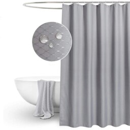 "Eurcross Grey Shower Curtain Waffle Weave W 72"" X L (1 Panels),"