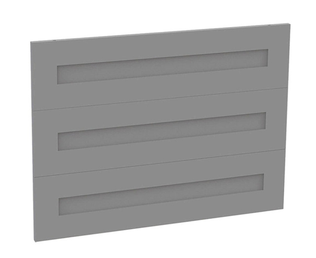 Homebase Fitted Bedroom Shaker 3 Drawer Chest Front - Grey
