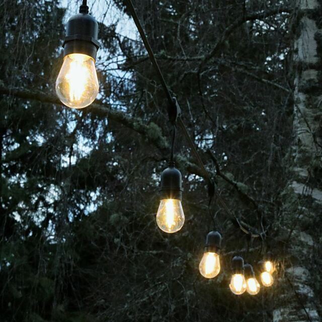 15m Outdoor Lights Mains Powered Heavy Duty Led E27 Bulb Garden