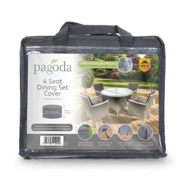 Pagoda 4 Seat Dining Set Cover 190 X 90cm