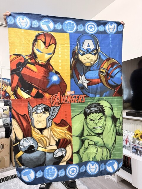 Marvel Avengers Soft Fleece Kids Boys Bed Blanket Bedding Character