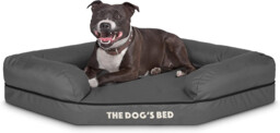 The Dog’s Bed Orthopedic Memory Foam Corner Dog Bed, Calming Surface –