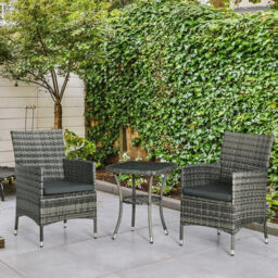 2 Seater Garden Rattan Furniture Bistro Set Table Set Conservatory