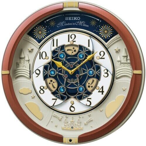 Seiko Re601b Analog Wall Clock 52 Melody In Motion Song Automation