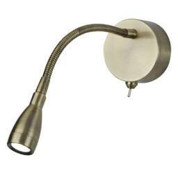 Wall Light Brass Flexy Led Flex Spot Antique Searchlight 9917ab