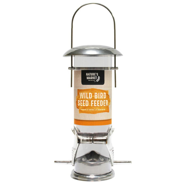 Bird Seed Feeder Deluxe Hanging Easy Fill Feeding Tube Station Garden