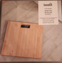 Dunelm Lcd Display Bamboo Digital Scale