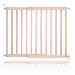 Chunky Wooden Screw Fit Stair Gate, Natural, 63.5cm - 105.5cm, Wood