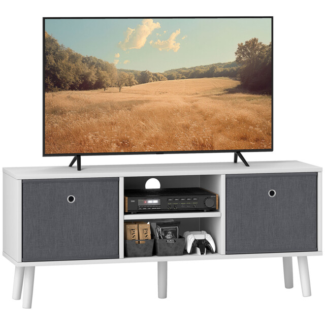Homcom Modern Tv Cabinet Stand W/ Shelves & Drawers, Living