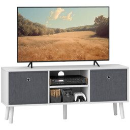 Homcom Modern Tv Cabinet Stand W/ Shelves & Drawers, Living