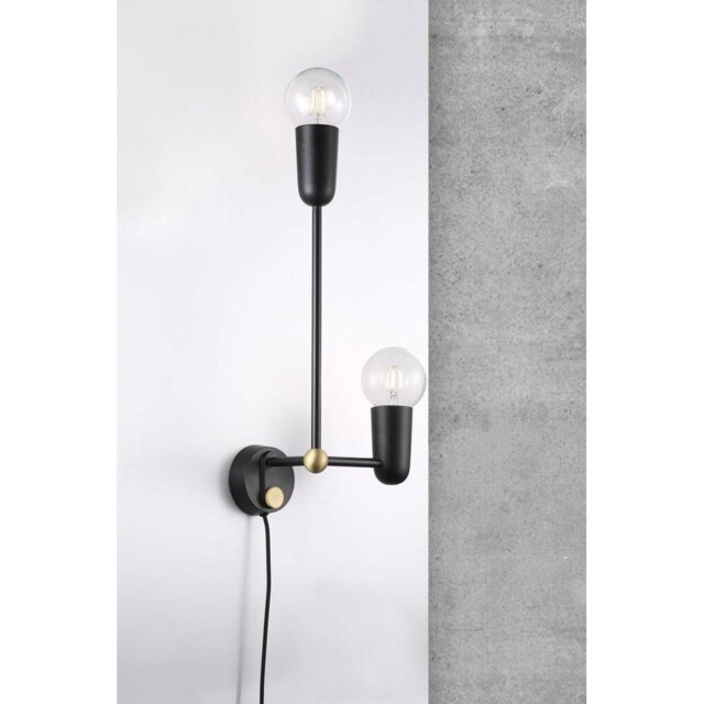 Nordlux Wall Light Lamp Manhattan Black Max. 40w E27 Switch Dimmer