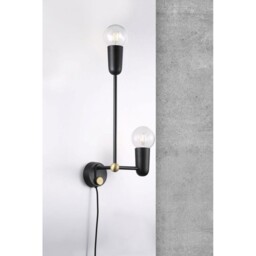 Nordlux Wall Light Lamp Manhattan Black Max. 40w E27 Switch Dimmer