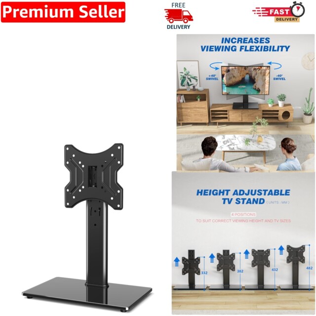 Swivel Tv Stand With Cable Management - Designed For 23-43 Inch