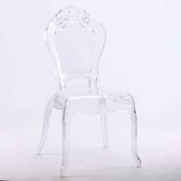 French Louis Bella Clear Ghost Dining Occasional Vanity Chair
