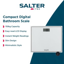 Salter Glass Electronic Digital Bathroom Scale Easy Read Toughened