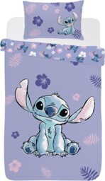 Disney Stitch Single Duvet Cover Bedding Set Lilac Kids Bedroom