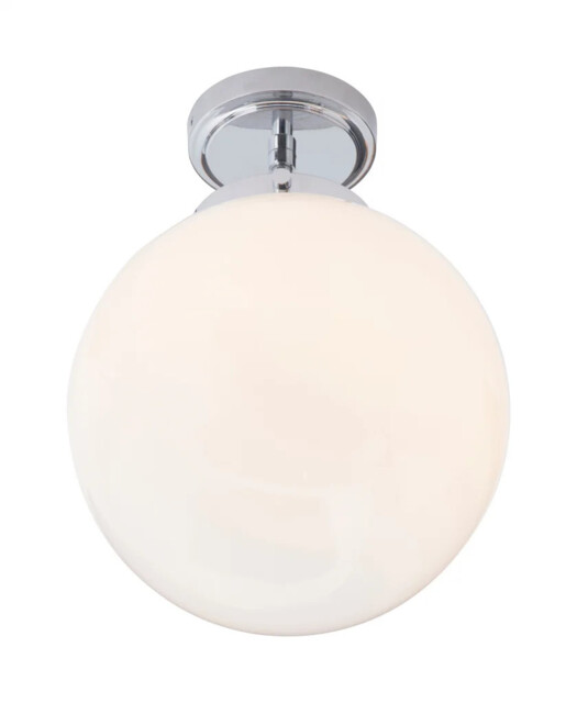 Bathroom Light Silver Porto Chrome Opal Glass Ip44 Spa Spa-31309-chr