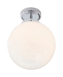 Bathroom Light Silver Porto Chrome Opal Glass Ip44 Spa Spa-31309-chr