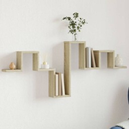 Wall Shelf Sonoma Oak 104.5x10x43 Cm Engineered Wood Vidaxl
