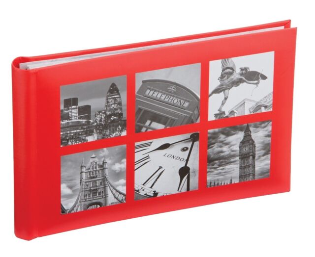 "Kenro London Red Photo Album For 6 Photos 6x4"" / 10x15cm With Memo"