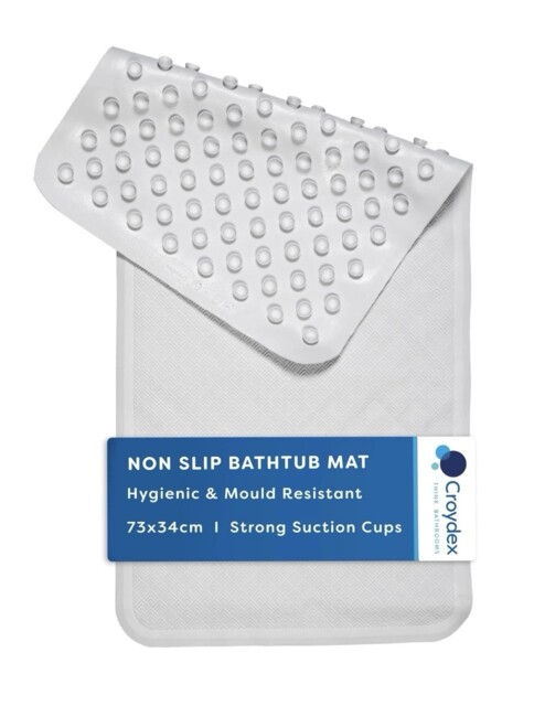 Croydex Rubagrip Bath Mat Non Slip & Anti Mould For Inside Bath-slip