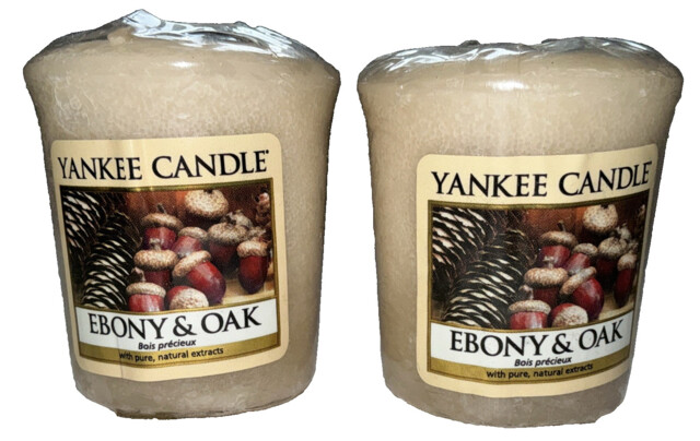 Yankee Candle Classic Pair Of Votive Samplers Ebony & Oak (2 X 49g)