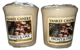 Yankee Candle Classic Pair Of Votive Samplers Ebony & Oak (2 X 49g)