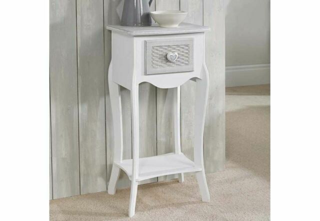 Lpd Furniture Brittany White 1,2 & 3 Drw Bedside / Nightstand/ Bedside