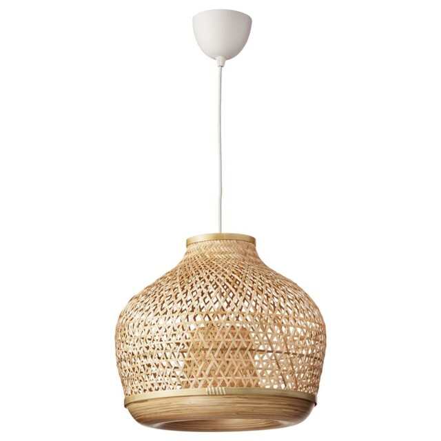 Vintage Handwoven Bamboo Pendant Lamp Shade 45cm Woven Ceiling Light